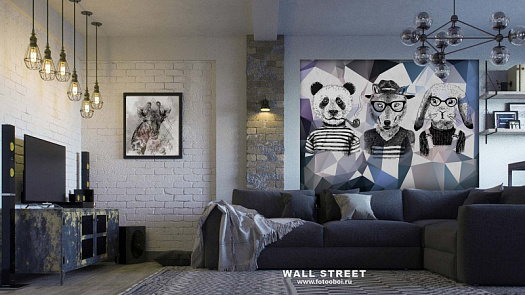 Фотообои в интерьере артикул podLOFT 16, podLOFT, Wall street Фотообои в интерьере артикул podLOFT 16, podLOFT, Wall street